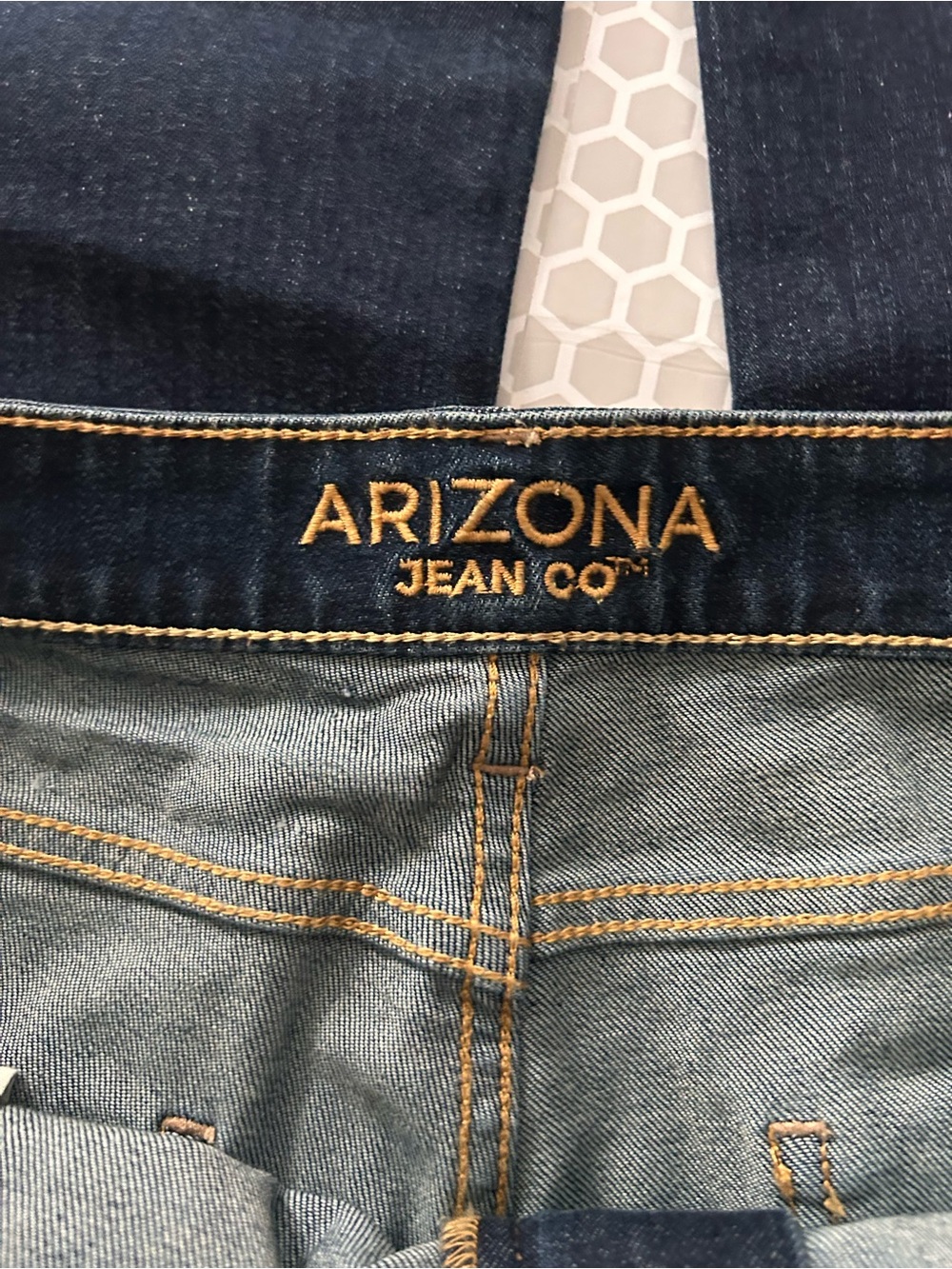 Arizona Straight-Leg Dark Indigo Jeans Size 19 Short - Picture 3 of 5